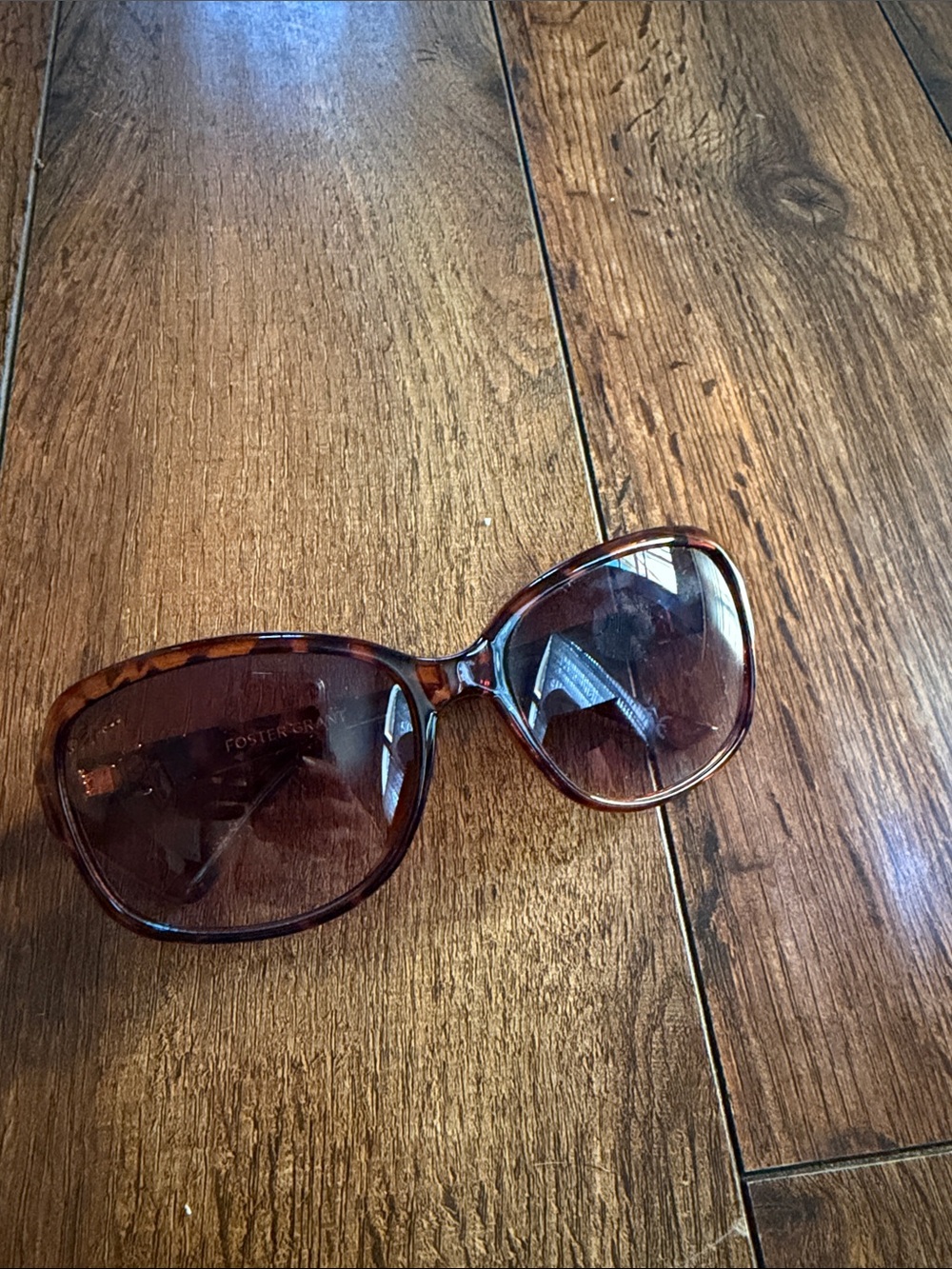 Foster Grant Tortoiseshell Brown Oversized Women's Sunglasses